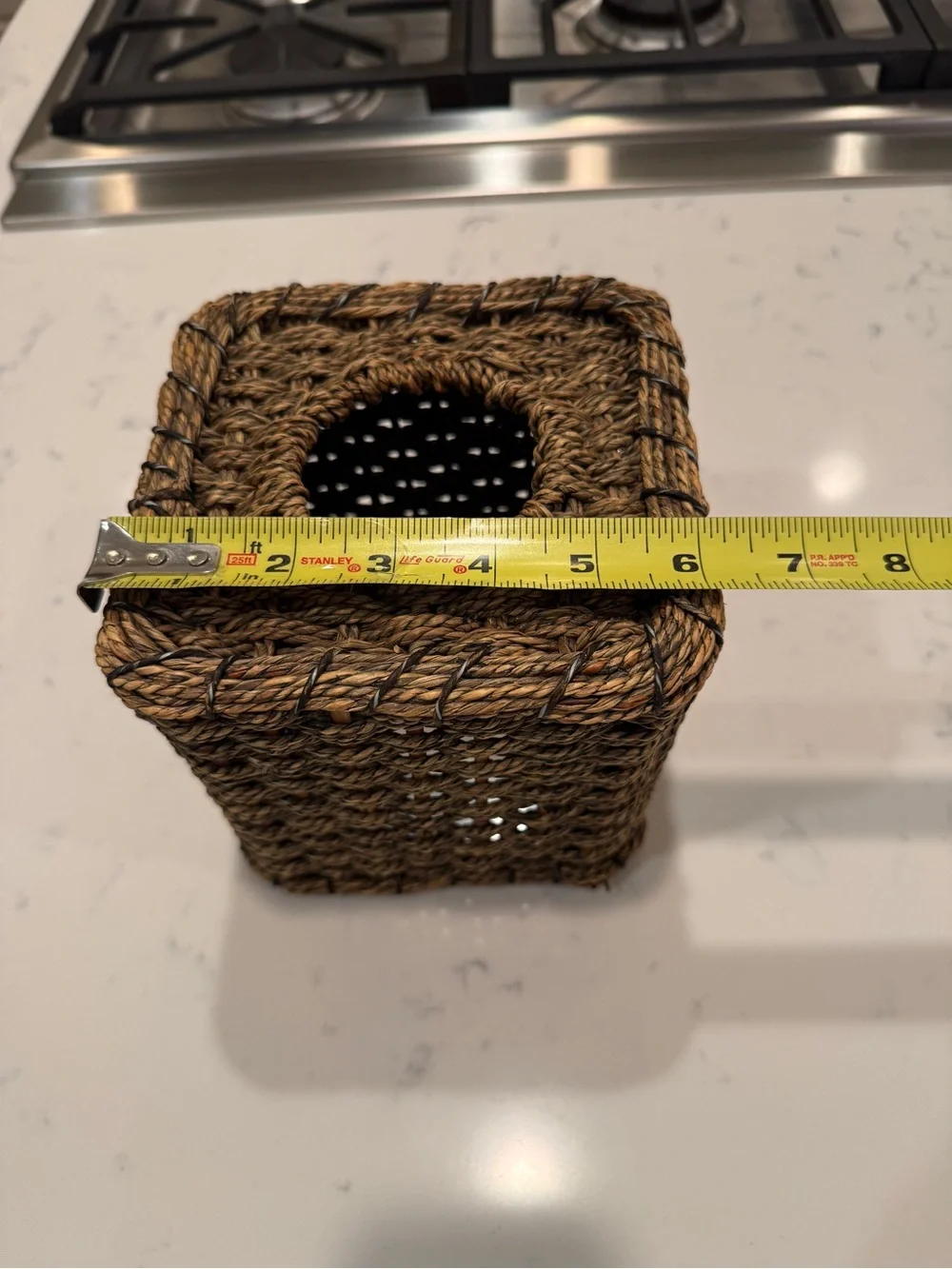 Handwoven Seagrass Tissue Box Cover | Rustic Farmhouse Coastal Decor